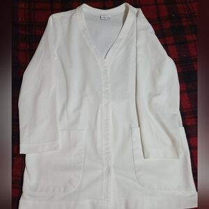 White Button-Up Lab Coat